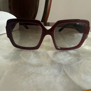 Elegant Prada Burgundy Sunglasses